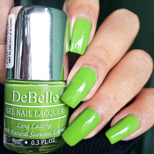 DeBelle Gel Nail Lacquer Matcha Cookie (Parrot Green), 8ml