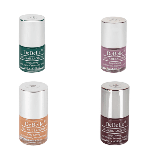 DeBelle Gel Nail Lacquers Cobmo set of 4 - Plum Orchard Pastels