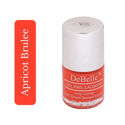 DeBelle Gel Nail Lacquer Apricot Brulee (Orange Nail Polish), 8ml