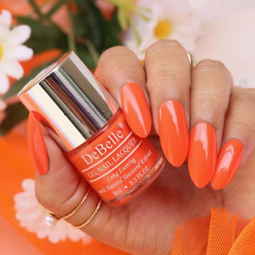 DeBelle Gel Nail Lacquer Apricot Brulee (Orange Nail Polish), 8ml