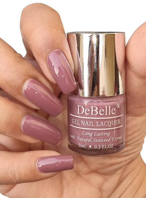 DeBelle Gel Nail Lacquer Majestique Mauve & Matte Top Coat Combo