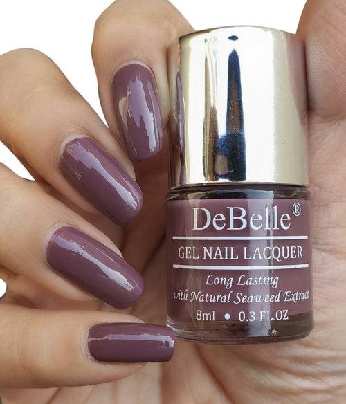 DeBelle Gel Nail Lacquer Pretty Petunia - (Vintage Mauve Nail Polish), 8ml