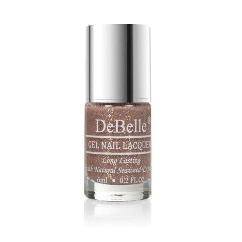 DeBelle Gel Nail Lacquer Angelic Saira (Burnt Mauve with Copper Shimmer Nail Polish) 6 ml