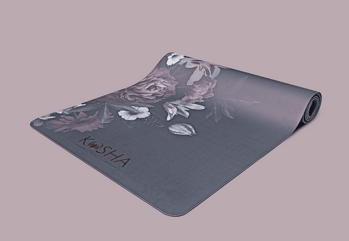Black Bloom PUre Couture Yoga Mat