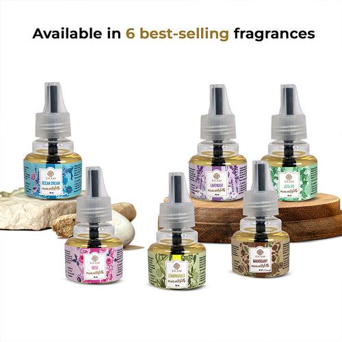 Pack of 3 Scented Air Freshener Plug-In Refill | Lemongrass, Lavender & Jasmine | 45 Ml Each