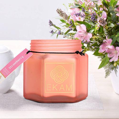 Strawberry Hexa Jar Scented Candle