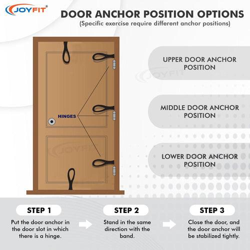 Padded Door Anchor with Loop Connector(Black)