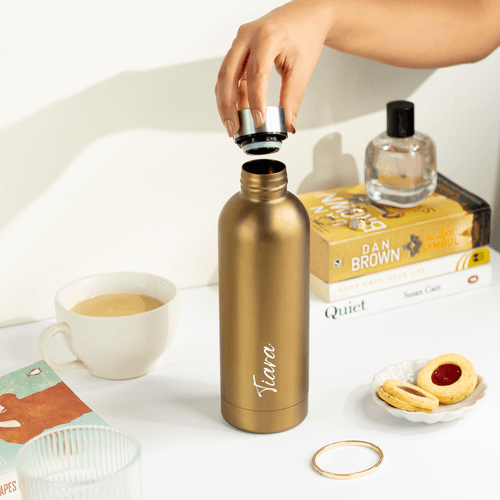 Quench Insulated Water Bottle - Matte Gold