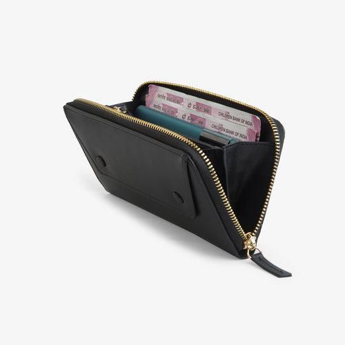 Verve Zip-around Womens Wallet - Black