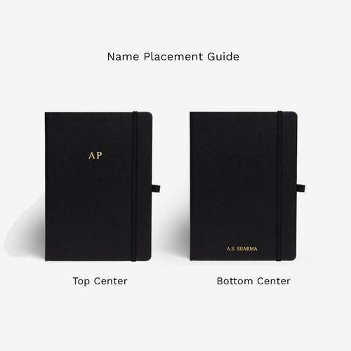 Personalised Black Hardbound Notebook - Gift for Men