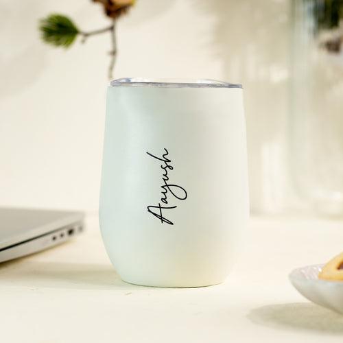 Personalised Travel Cup - White