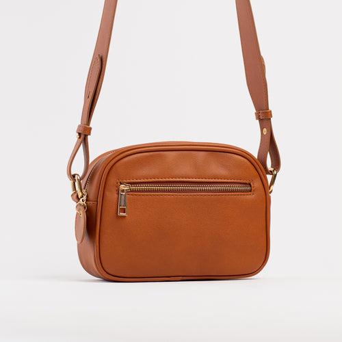 Personalised Luna Crossbody Bag - Tan