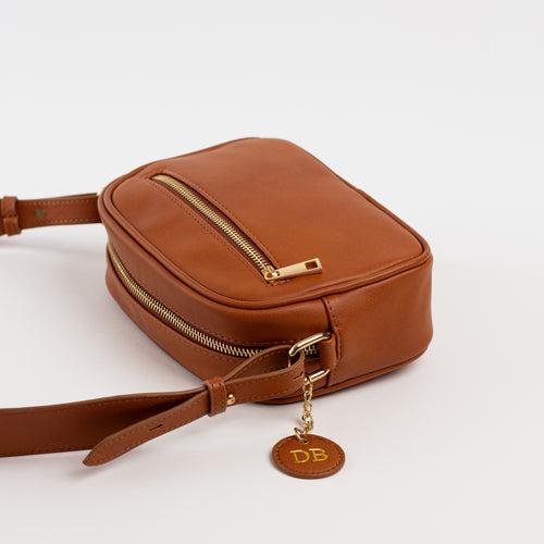 Personalised Luna Crossbody Bag - Tan