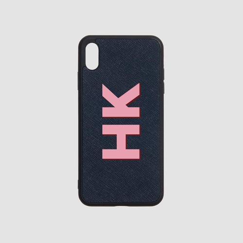 Shadow Text Personalised iPhone Case - Blue