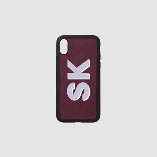 Shadow Text Personalised iPhone case- Wine