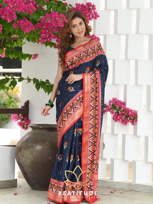 Blue Woven Patola Saree