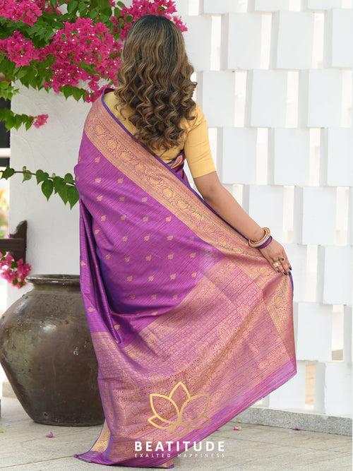 Purple Woven Banarasi Saree