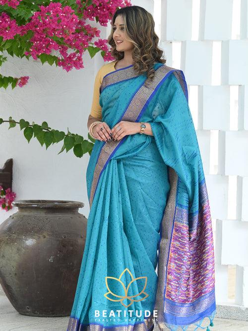 Blue Woven Banarasi Saree