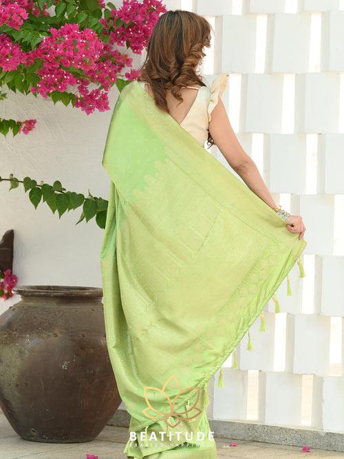 Green Woven Banarasi Saree