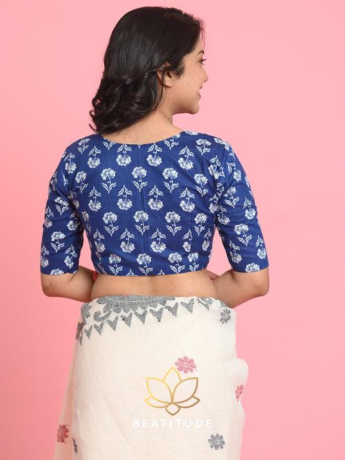 Blue Printed Blouse