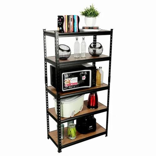 Homegenic Boltless Multi Purpose Adjustable Rack with Laminated Engineered Wood Shelves