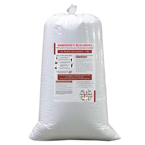 Homegenic Premium 1 Kg Beans for Bean Bag Filling - Sun White (1 kg Actual)