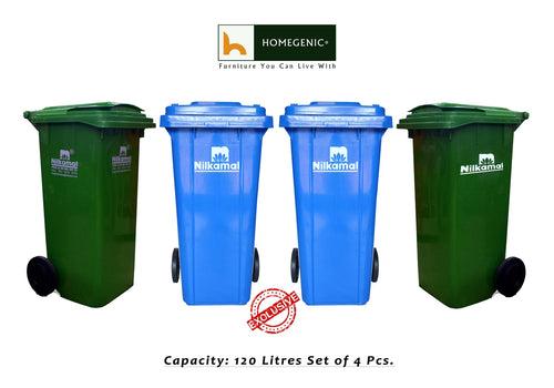 Nilkamal 120 Ltr Wheel Garbage Dustbin (Swachh Bharat Mission)