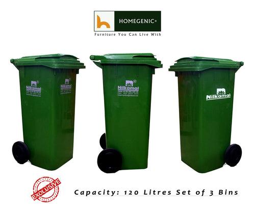 Nilkamal 120 Ltr Wheel Garbage Dustbin (Swachh Bharat Mission)