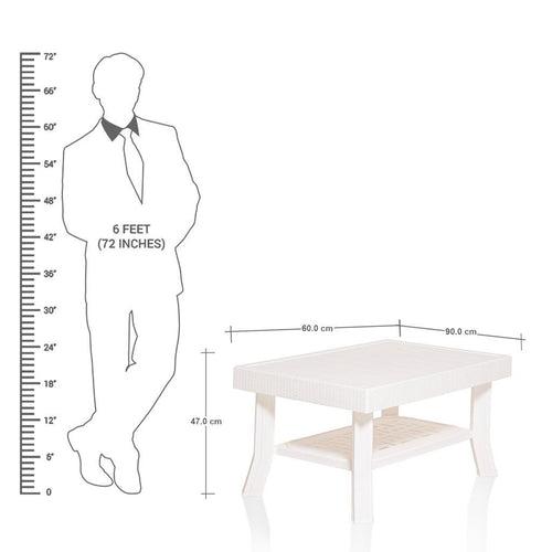 Premium Chair & Table 4+1 (Milky White)