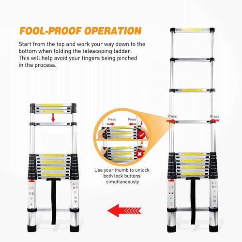 Homegenic Telescopic Folding Aluminium Ladder