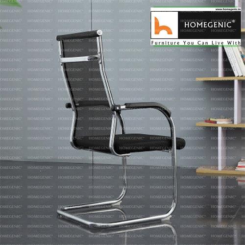 Homegenic S Type Cantilever Mesh Office Visitor Chairs (Stainless Steel)