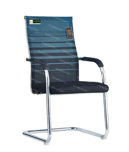 Homegenic S Type Cantilever Mesh Office Visitor Chairs (Stainless Steel)