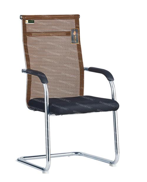 Homegenic S Type Cantilever Mesh Office Visitor Chairs (Stainless Steel)