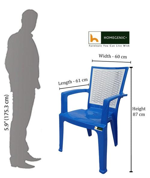 Homegenic River Plastic High Back Chair (Super Glossy Finish)