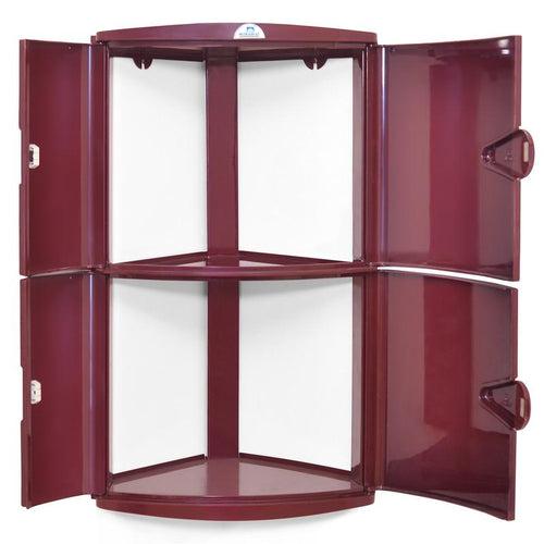 Nilkamal Blooms Plastic Wall Mount 2 Door Corner Cabinet