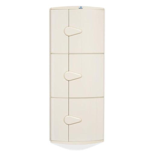 Nilkamal Blooms Plastic Wall Mount 3 Door Corner Cabinet