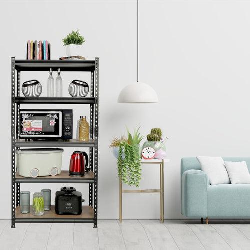 Homegenic Boltless Multi Purpose Adjustable Rack with Laminated Engineered Wood Shelves