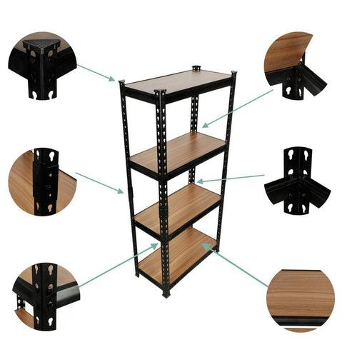 Homegenic Boltless Multi Purpose Adjustable Rack with Laminated Engineered Wood Shelves