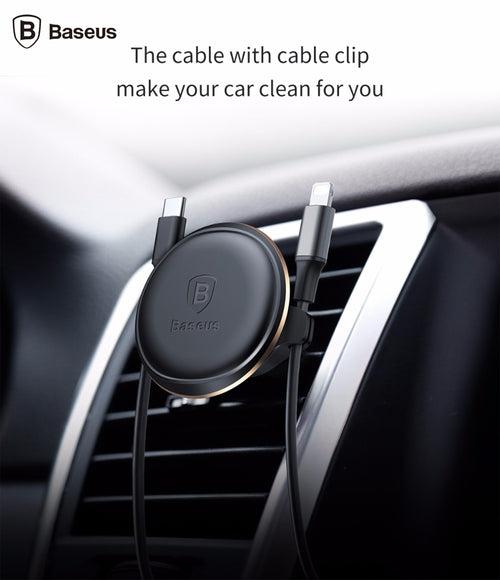 Baseus Magnetic Car Mobile holder with cable clip 360 Rotate