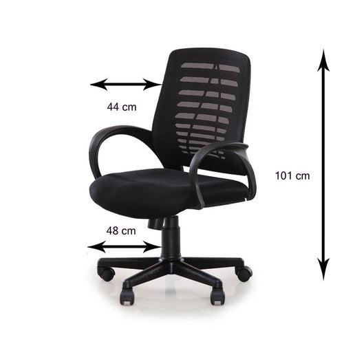 Nilkamal Elantra Mid Back Chair (Black)