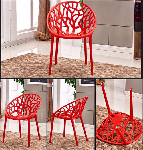 Nilkamal Crystal PP Chairs (Red Color)