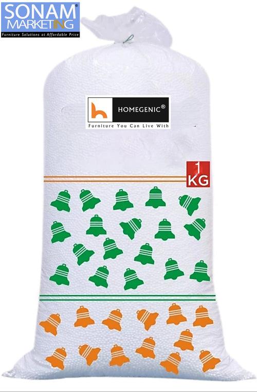 Homegenic Premium 1 Kg Beans for Bean Bag Filling - Sun White (1 kg Actual)