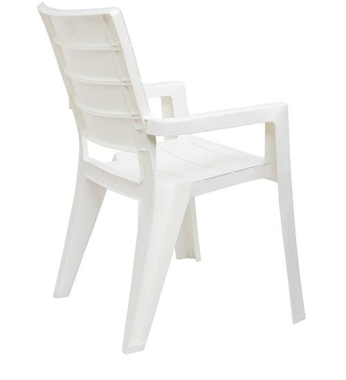 Premium Chair & Table 4+1 (Milky White)