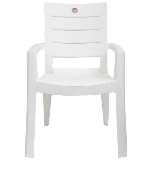 Premium Chair & Table 4+1 (Milky White)