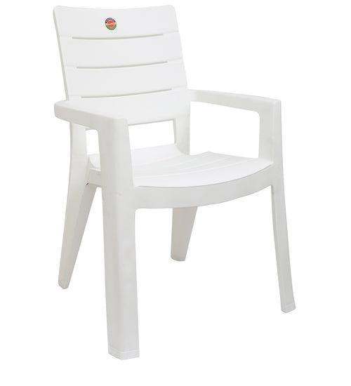 Premium Chair & Table 4+1 (Milky White)