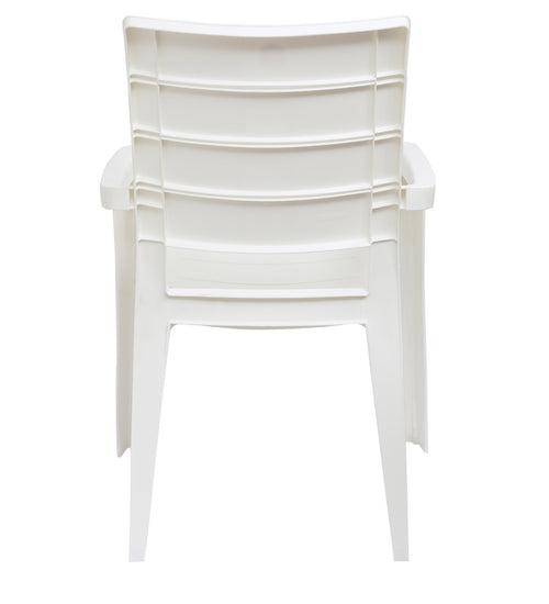 Premium Chair & Table 4+1 (Milky White)