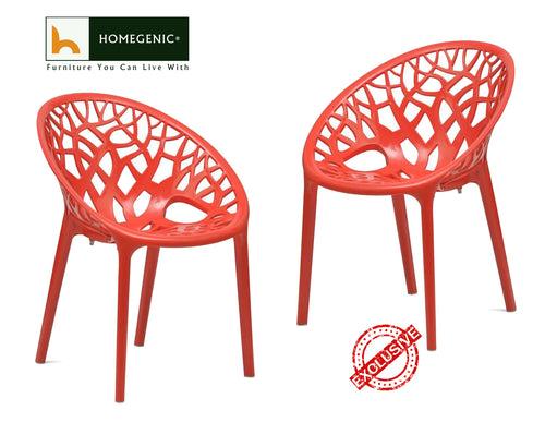 Nilkamal Crystal PP Chairs (Red Color)