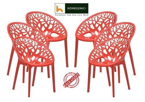 Nilkamal Crystal PP Chairs (Red Color)