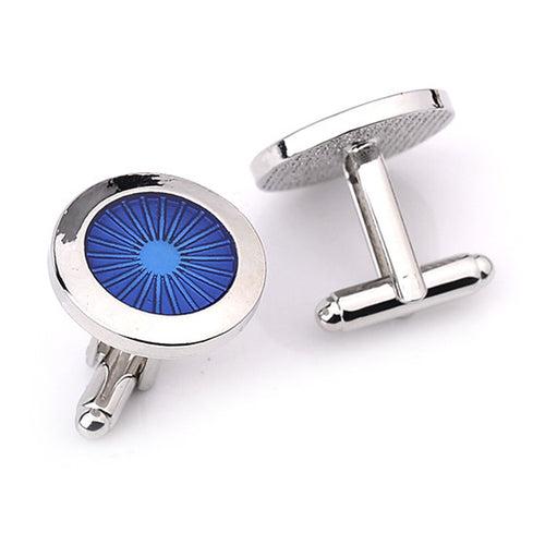 Blue Eyes Round Cufflinks