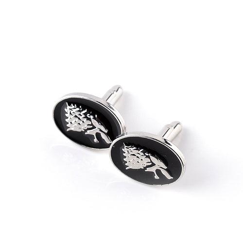 House Stark Wolf Head Cufflinks